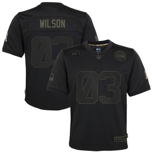 Russell Wilson Seattle Seahawks Youth 2020 Salute To Service Game Jersey - Black