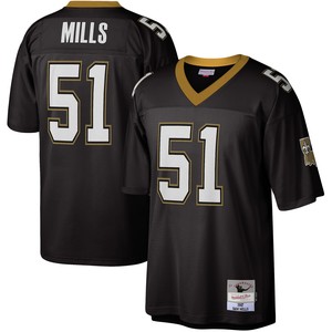 Sam Mills New Orleans Saints Mitchell & Ness 1987 Legacy Replica Jersey - Black Nfl