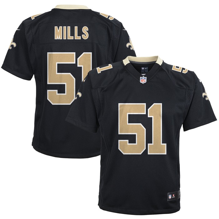 Sam Mills New Orleans Saints Retired Game Jersey - Black Nfl