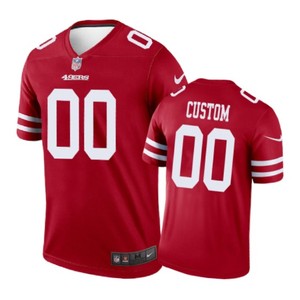 San Francisco 49ers #00 Custom Nike Color Rush Scarlet Jersey