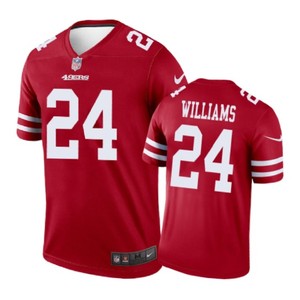 San Francisco 49ers #24 Kwaun Williams Nike Color Rush Scarlet Jersey - Cocomos