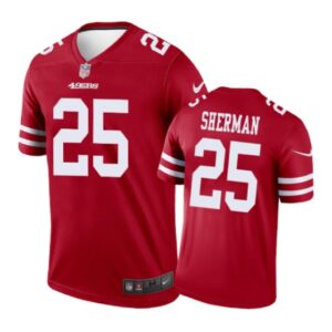 San Francisco 49ers #25 Richard Sherman Nike Color Rush Scarlet Jersey - Cocomos