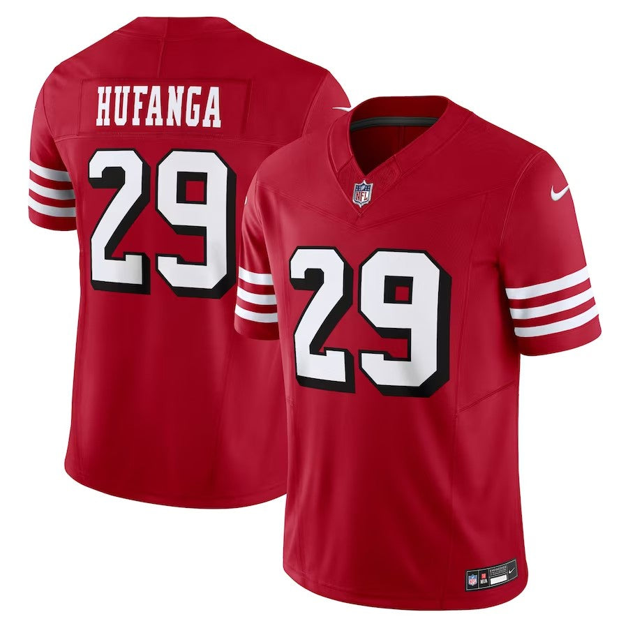 San Francisco 49ers #29 Talanoa Hufanga Alternate Vapor Fuse Limited Jersey - Scarlet - Cocomos