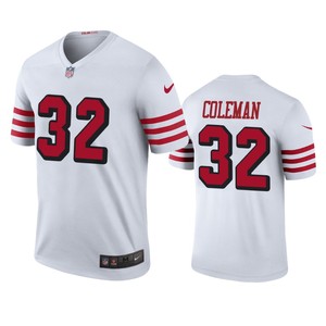 San Francisco 49ers #32 Tevin Coleman White Color Rush Legend Jersey - Men