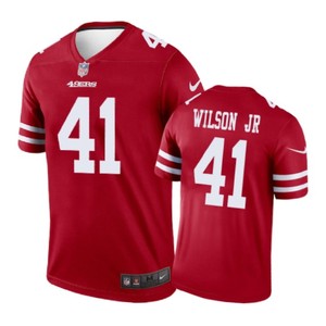 San Francisco 49ers #41 Jeff Wilson Jr. Nike Color Rush Scarlet Jersey