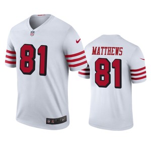 San Francisco 49ers #81 Jordan Matthews White Color Rush Legend Jersey - Mens