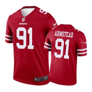 San Francisco 49ers #91 Arik Armstead Nike Color Rush Scarlet Jersey