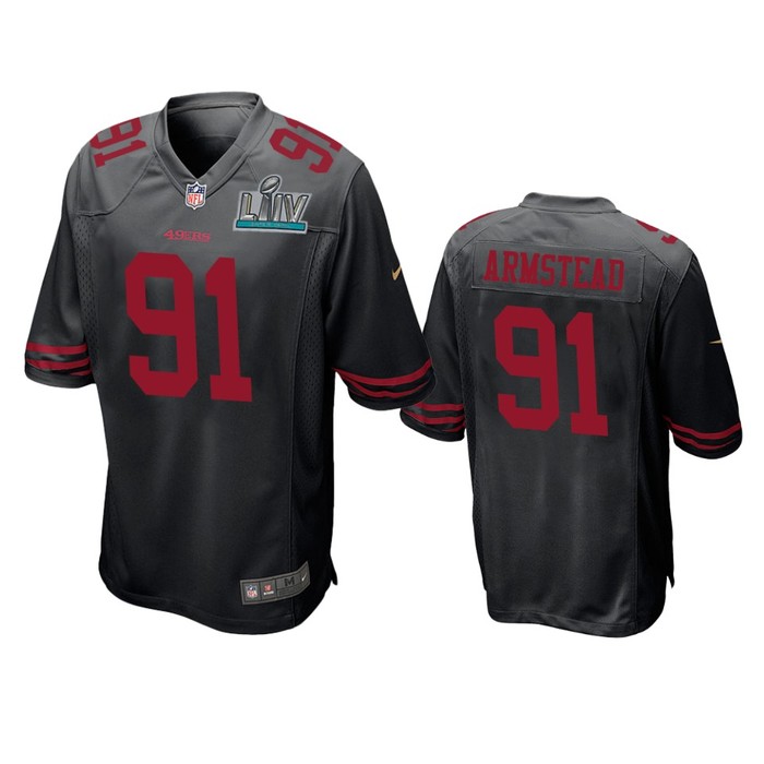 San Francisco 49ers Arik Armstead Black Super Bowl Liv Game Jersey