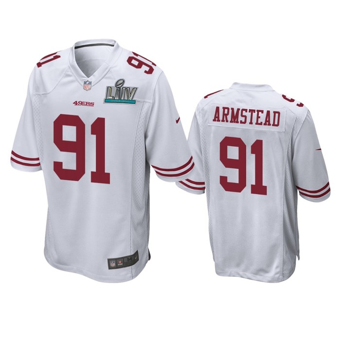 San Francisco 49ers Arik Armstead White Super Bowl Liv Game Jersey