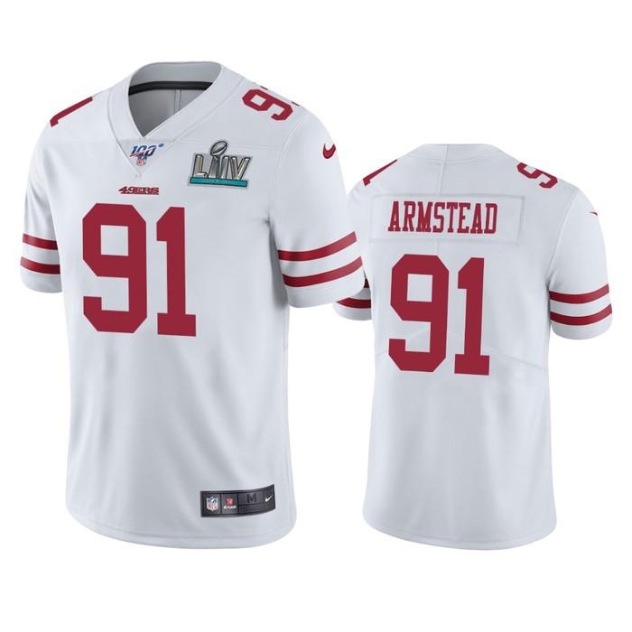 San Francisco 49ers Arik Armstead White Super Bowl Liv Vapor Limited Jersey