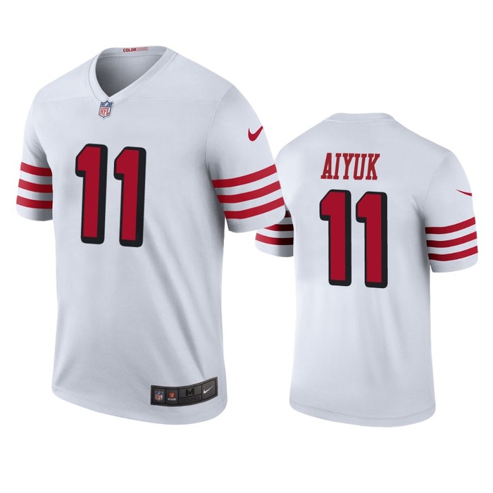 San Francisco 49ers Brandon Aiyuk White Color Rush Legend Jersey - Mens