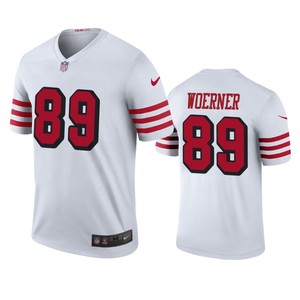 San Francisco 49ers Charlie Woerner White Color Rush Legend Jersey - Cocomos