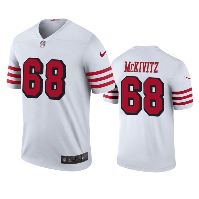 San Francisco 49ers Colton Mckivitz White Color Rush Legend Jersey