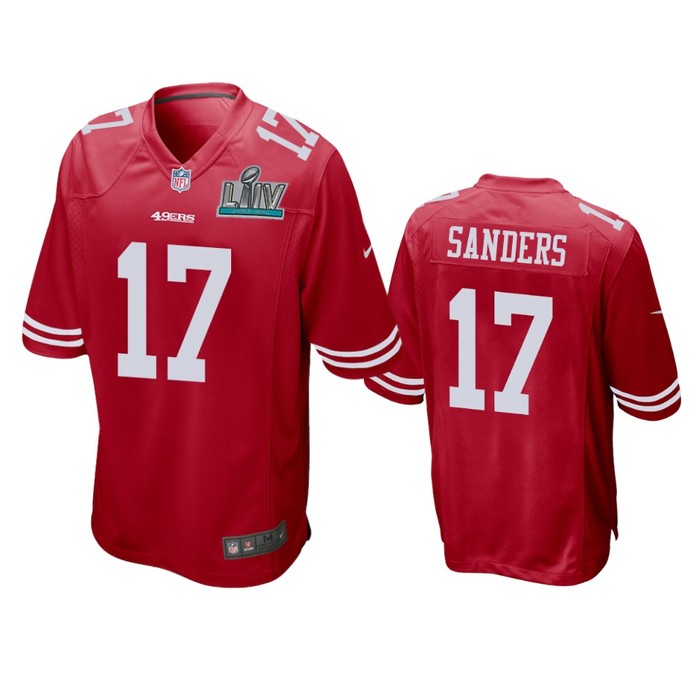 San Francisco 49ers Emmanuel Sanders Scarlet Super Bowl Liv Game Jersey