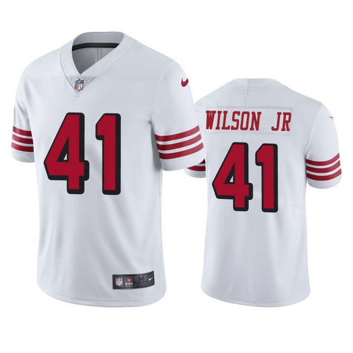 San Francisco 49ers Jeff Wilson Jr. White Nike Color Rush Limited Jersey