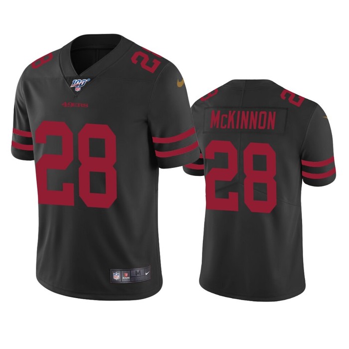 San Francisco 49ers Jerick Mckinnon Black 100th Season Vapor Limited Jersey