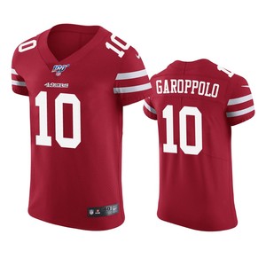 San Francisco 49ers Jimmy Garoppolo Scarlet 100th Season Vapor Elite Jersey