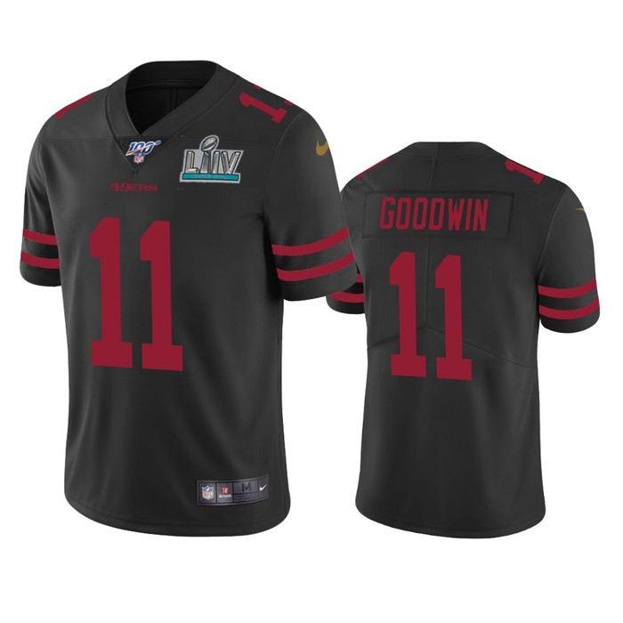 San Francisco 49ers Marquise Goodwin Black Super Bowl Liv Vapor Limited Jersey