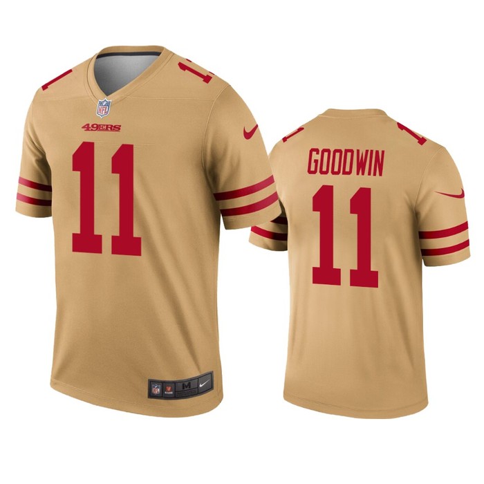 San Francisco 49ers Marquise Goodwin Gold Inverted Legend Jersey