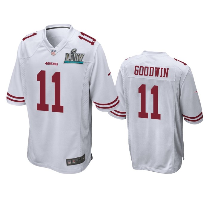 San Francisco 49ers Marquise Goodwin White Super Bowl Liv Game Jersey