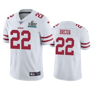 San Francisco 49ers Matt Breida White Super Bowl Liv Vapor Limited Jersey