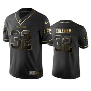 San Francisco 49ers Tevin Coleman Black Golden Edition 2019 Vapor Untouchable Limited Jersey - Mens - Cocomos