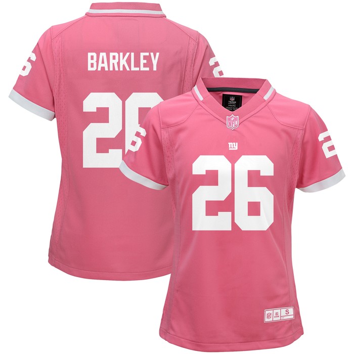 Saquon Barkley New York Giants Girls Bubble Gum Jersey - Pink Nfl