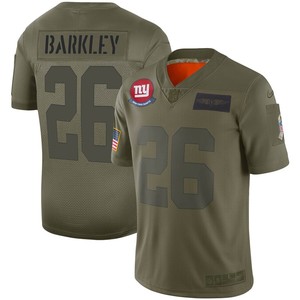 Saquon Barkley New York Giants Nike Youth 2019 Salute To Service Game Jersey - Olive