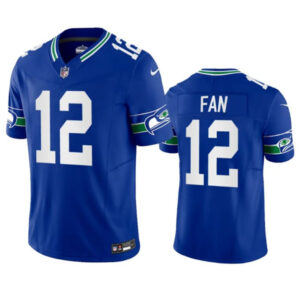 Seattle Seahawks 12th Fan Royal 2023 Fuse Vapor Limited Throwback Stitched Jersey - Cocomos