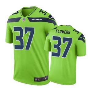 Seattle Seahawks #37 Tre Flowers Nike Color Rush Green Jersey