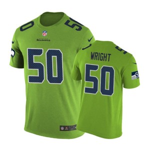 Seattle Seahawks #50 K. J. Wright Nike Color Rush Green Jersey