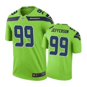 Seattle Seahawks #99 Quinton Jefferson Nike Color Rush Green Jersey