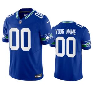 Seattle Seahawks Active Player Custom Royal 2023 Fuse Vapor Limited Jersey - Cocomos