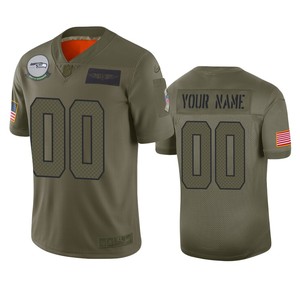 Seattle Seahawks Custom Camo 2019 Salute To Service Limited Jersey