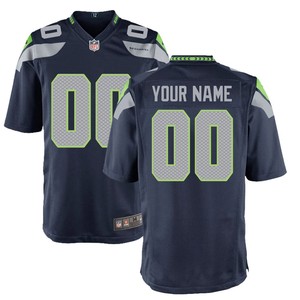 Seattle Seahawks Custom Game Jersey College Navy Custom Jerseys Nfl