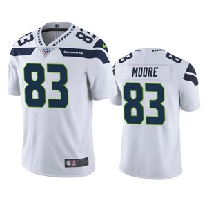 Seattle Seahawks David Moore White 100th Season Vapor Limited Jersey