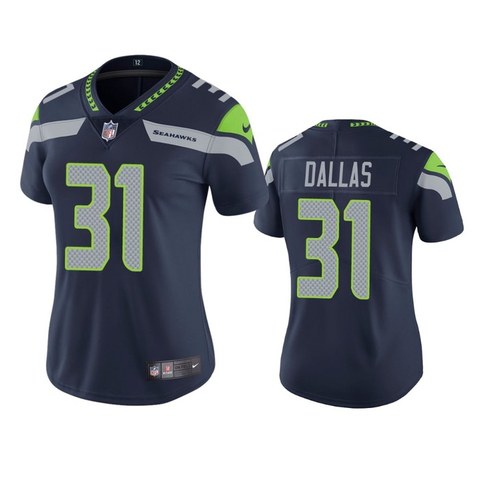 Seattle Seahawks Deejay Dallas Navy Vapor Untouchable Limited Jersey