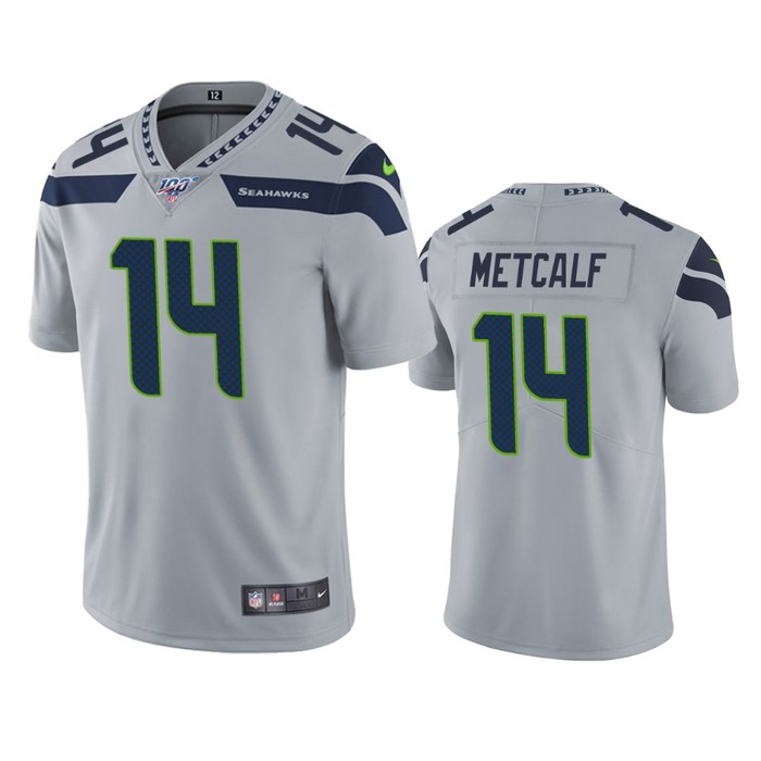 Seattle Seahawks D.k. Metcalf Gray 100th Season Vapor Limited Jersey