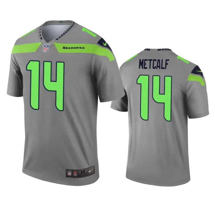 Seattle Seahawks D.k. Metcalf Gray Inverted Legend Jersey