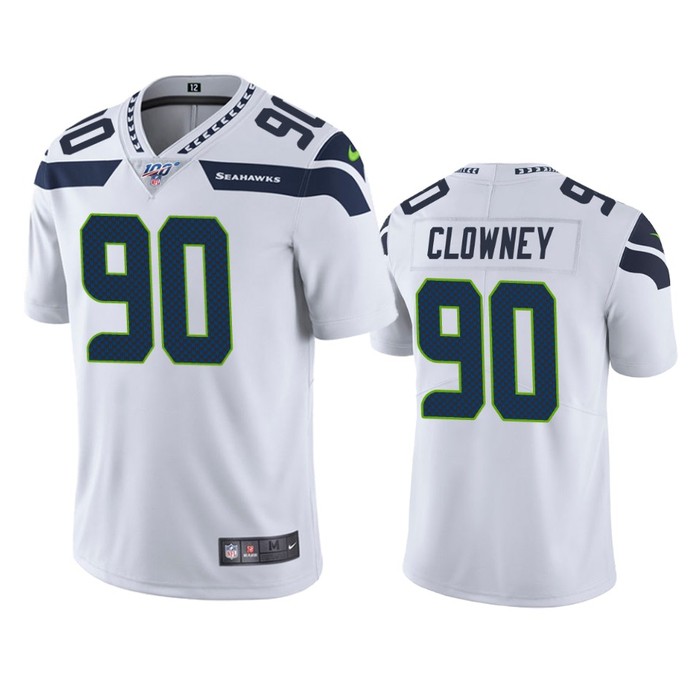 Seattle Seahawks Jadeveon Clowney White 100th Season Vapor Limited Jersey