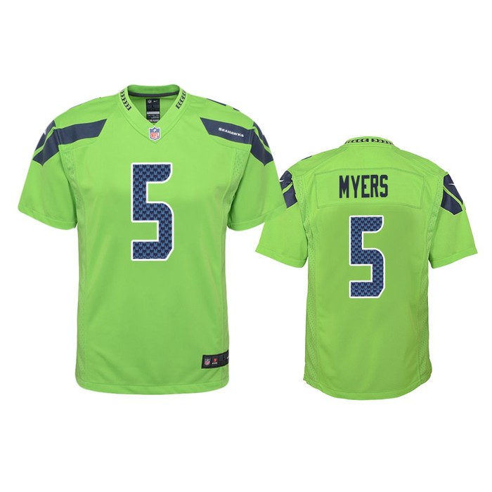 Seattle Seahawks Jason Myers Green Color Rush Game Jersey