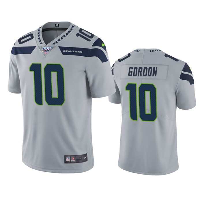 Seattle Seahawks Josh Gordon Gray 100th Season Vapor Limited Jersey