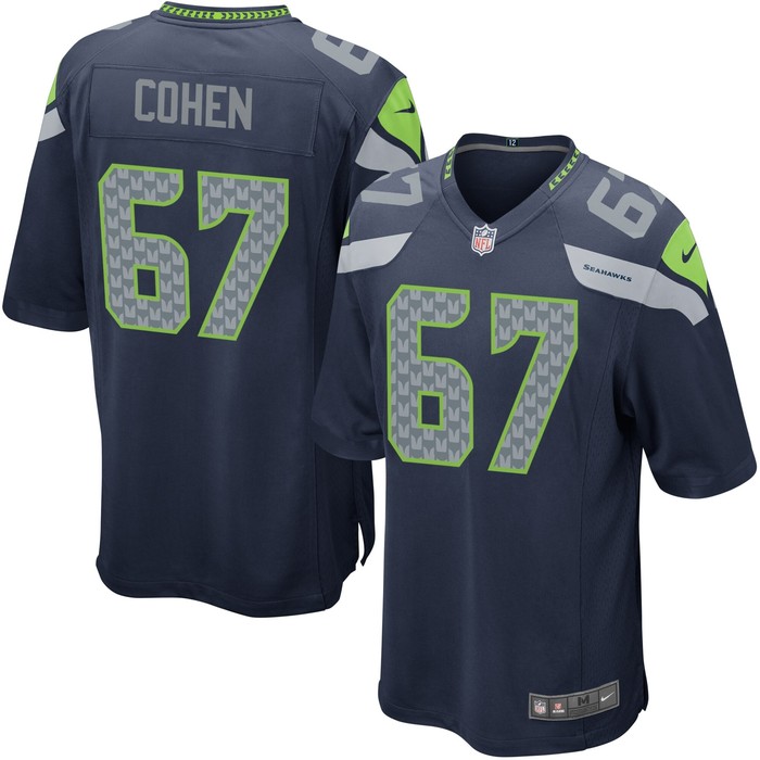 Seattle Seahawks Landon Cohen Team Color Game Jersey Nfl