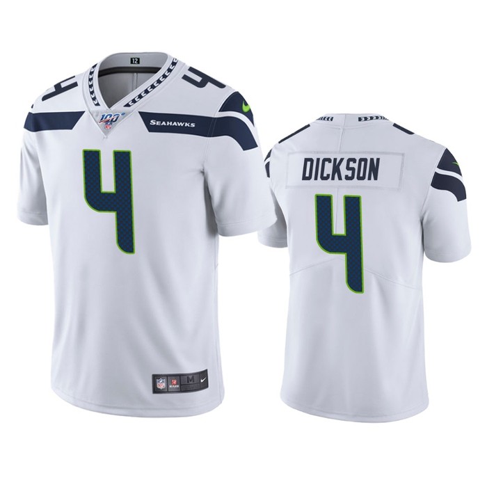 Seattle Seahawks Michael Dickson White 100th Season Vapor Limited Jersey - Cocomos