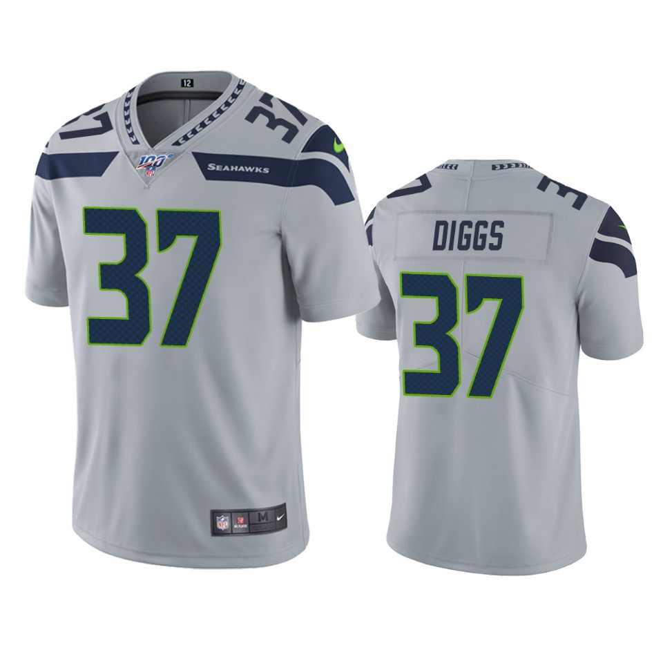 Seattle Seahawks Quandre Diggs Gray 100th Season Vapor Limited Jersey - Cocomos