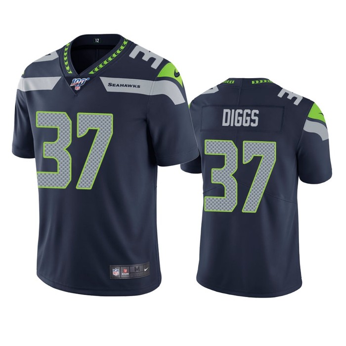 Seattle Seahawks Quandre Diggs Navy 100th Season Vapor Limited Jersey