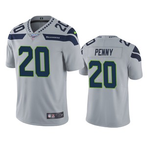 Seattle Seahawks Rashaad Penny Gray 100th Season Vapor Limited Jersey