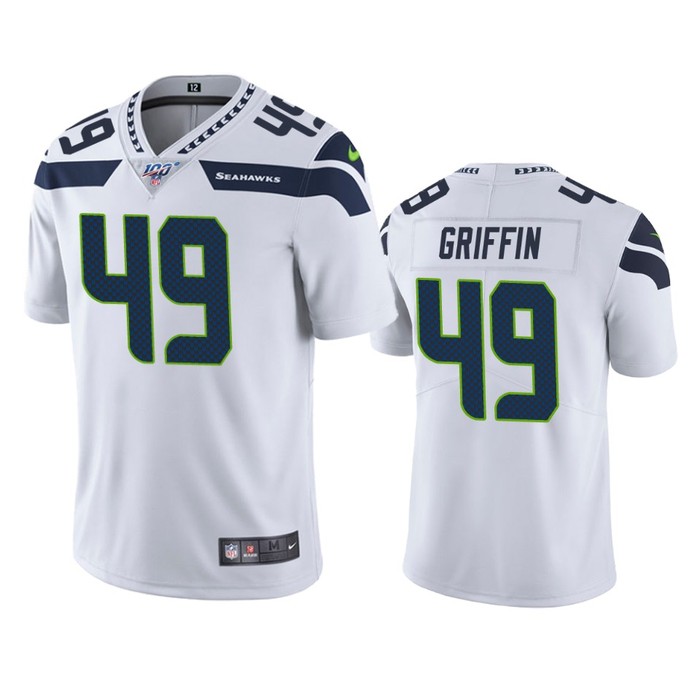 Seattle Seahawks Shaquem Griffin White 100th Season Vapor Limited Jersey