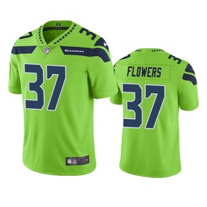 Seattle Seahawks Tre Flowers Neon Green Nike Color Rush Limited Jersey