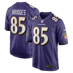 Shemar Bridges Baltimore Ravens Player Game Jersey - Purple Nfl